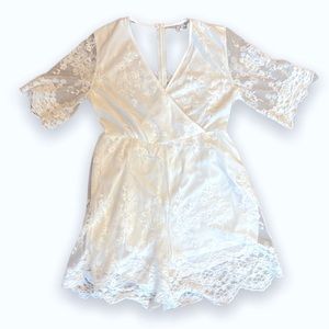SHEIN white lace romper